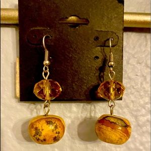 Lampwork Jasper Stone Earings